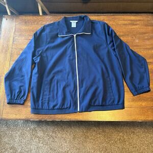 Koret Francisca Jacket Womens XL Navy Blue Thin Windbreaker‎